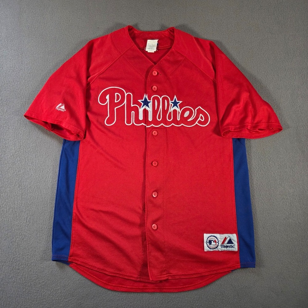 Vintage Philadelphia Phillies Jersey Mens Medium Roy Halladay #34 Majestic